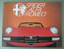 ALFA ROMEO SPIDER JUNIOR & VELOCE orig 1977 UK Mkt Sales Brochure 1300 1600 2000