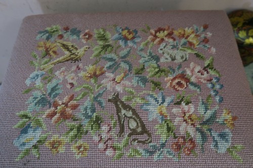 Vintage handmade needlepoint - vintage,