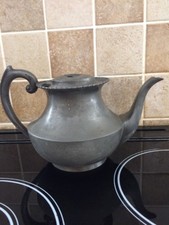 Antique Teapot Pewter Silver Plate Maker Marked