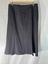 Womens Debenhams Uk 16 Black Knee Length Smart Work Suit Lined A Line Skirt