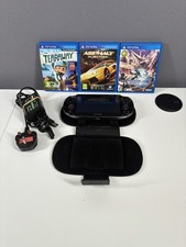 Sony PlayStation PS Vita OLED - PCH-1004 Black Handheld System Games & Charger