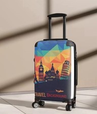 Colorful Travel Suitcase, Luggage for Adventurers, Stylish Suitcase, Ideal for 