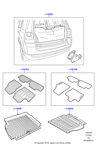 Land rover floor contour - rover, mat