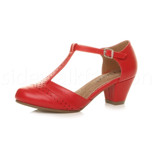 Womens ladies block low mid