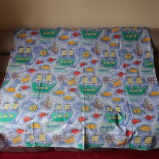 4x4 feet, Cotton Curtain-Nautical Fabric Material Remnant Offcut Patchwork Craft