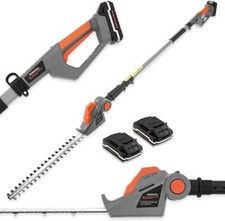 20V Hedge Trimmer Cordless Electric 2.4m Long Reach Cutter 2 Batteries & Charger