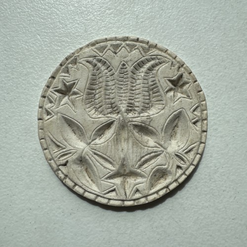 Vintage clay butter mold - clay,