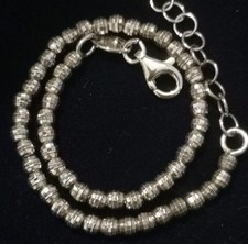 925 Sterling Silver Faceted  Balls & Chain Bracelet BY DYADEMA ITALY
