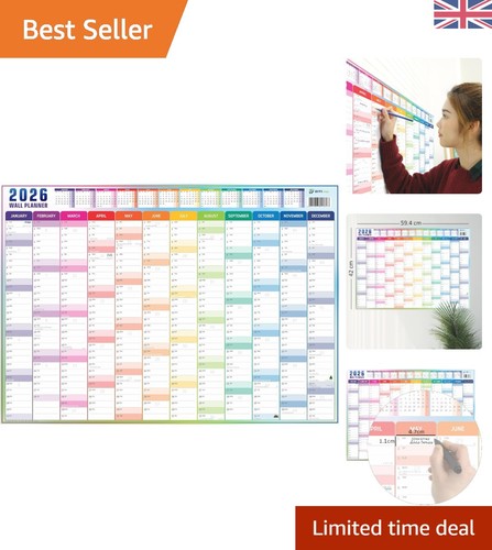 Yearly wall planner 2026 - yearly, a2
