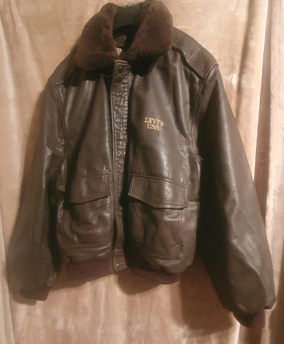 Levis usa aviator leather - levis,