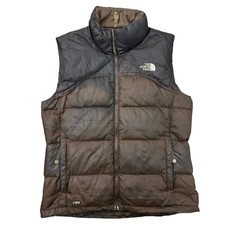The North Face 700 Puffer Gilet Jacket Vest Goose Down Brown Womens Medium