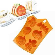 Halloween Pumpkin Silicone Mould DIY 6 Cavity Cake Decoration Chocolate Cookie