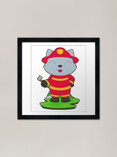 Cat firefighter axe fire - cat,