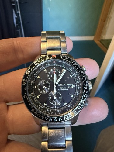 Seiko solar chronograph - seiko,
