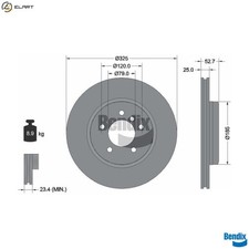 2x BRAKE DISC BDS1270HC FOR