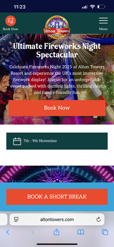 Alton towers bonfire night - towers,