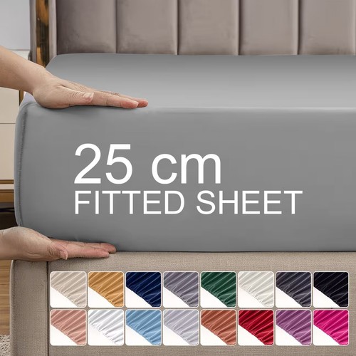 25cm extra deep fitted sheet - fitted,