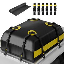 ISOPHO Car Roof Bag, 15 Cubic ft Waterproof Roof Box with 6 Heavy-Duty Straps