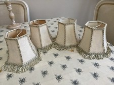 Vintage Cream Fringed Clip On Shades x 4