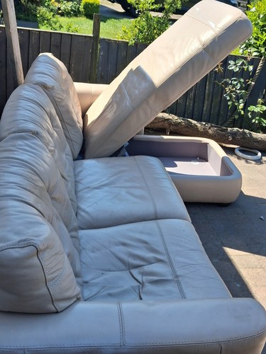 Baige dfsf leather - leather, chaise