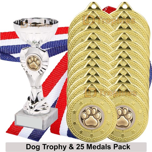 Dog trophy medals - &,