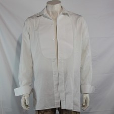 Genuine Surplus British Officers Mess Dress Shirt Marcella Front Mens 39cm(3594)