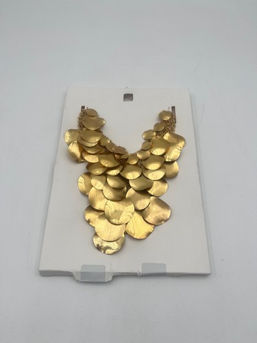 Zara women metal plate bib - metal,