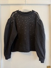 ZARA Black Studded Sweatshirt