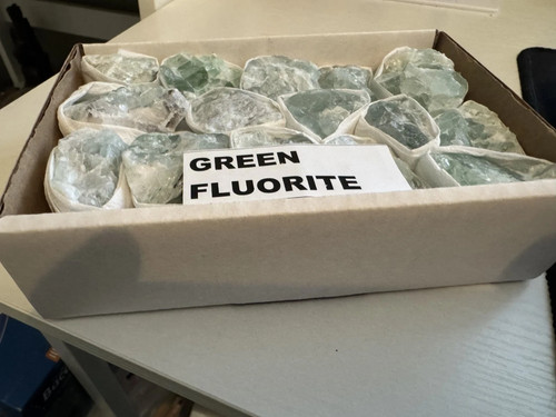 Bulk natural green fluorite - bulk, |