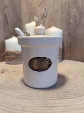 Rustic ceramic jam jar - ceramic, with