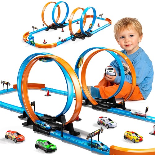 Toy car race track set - race,