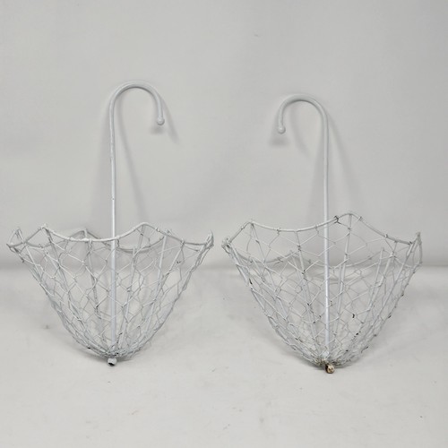 Vintage metal white hanging - 2,