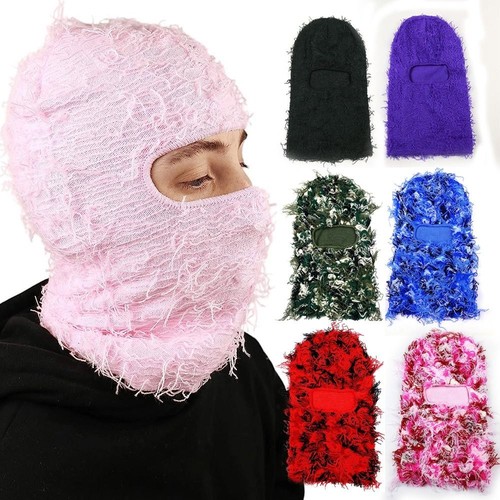 Balaclava distressed knitted - distressed,