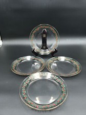 Set Of 4 Vintage Clear Glass