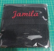 'Jamila' Black Personalised Face Cloth
