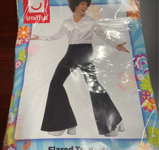 SMIFFYS MENS 1970'S FLARED TROUSERS FANCY DRESS COSTUME SZ M DISCO FEVER FLARES
