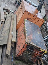 2x Heavy industrial Steel Metal storage Containers Agricultural Boxes