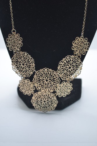 Gold tone bib - gold-tone, statement