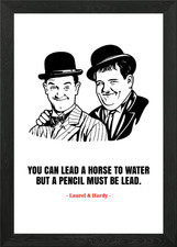 Laurel and hardy quotes framed - laurel,