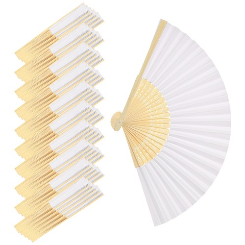 Pack white paper fan - 50,