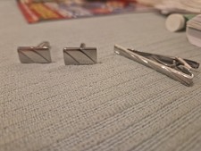 Men's Silver Cufflinks Set