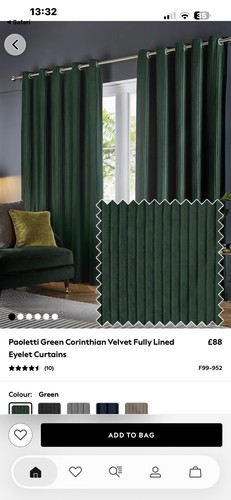 Paoletti green velvet lined - paoletti,