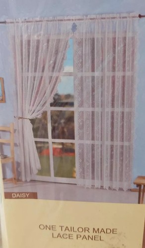 Daisy cream net curtain - cream,
