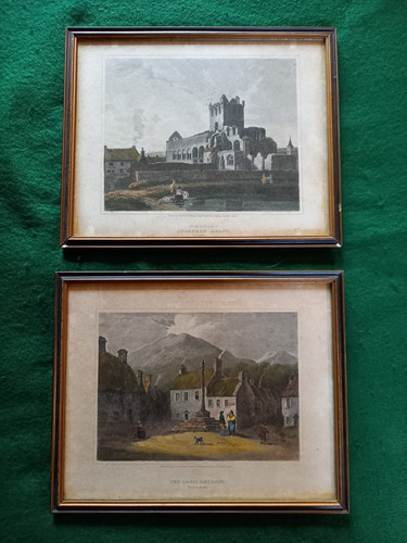 Pair framed prints - framed,