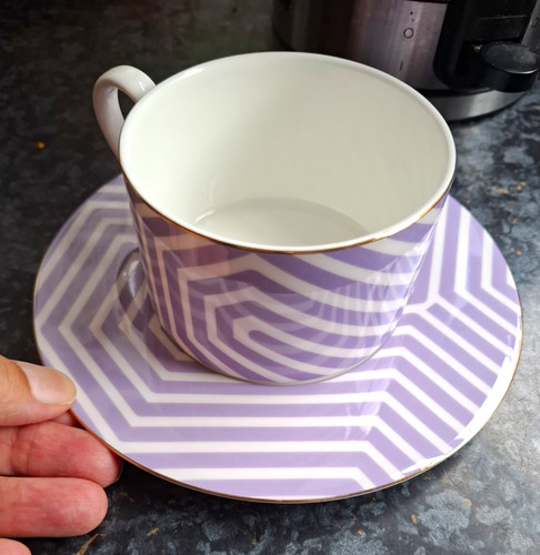 Lilac white geometric - m&s, &