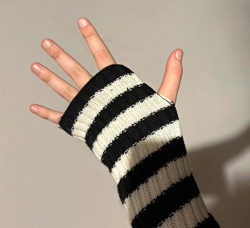 Black white striped - &, knit
