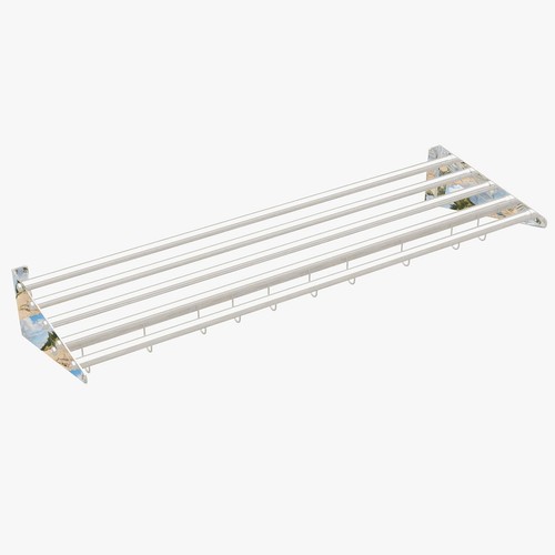 Stainless steel wall shelf - steel,