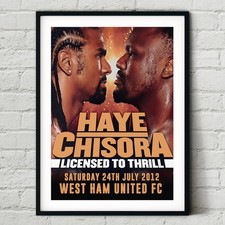 David Haye vs. Derek Chisora 2012 Fight Poster | Boxing Wall Art Print | UFC