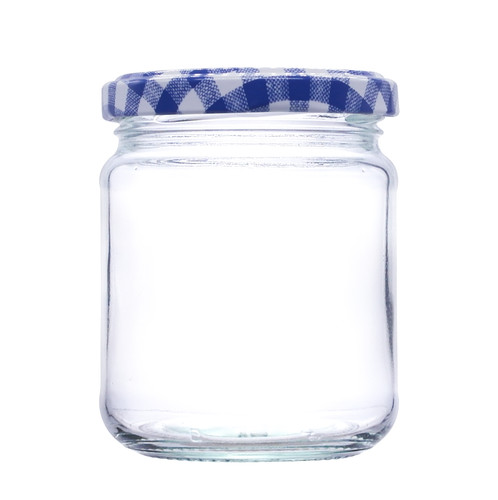 Round glass jam jars - glass, 8oz