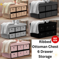 Ottoman Chest 6 Drawer Storage